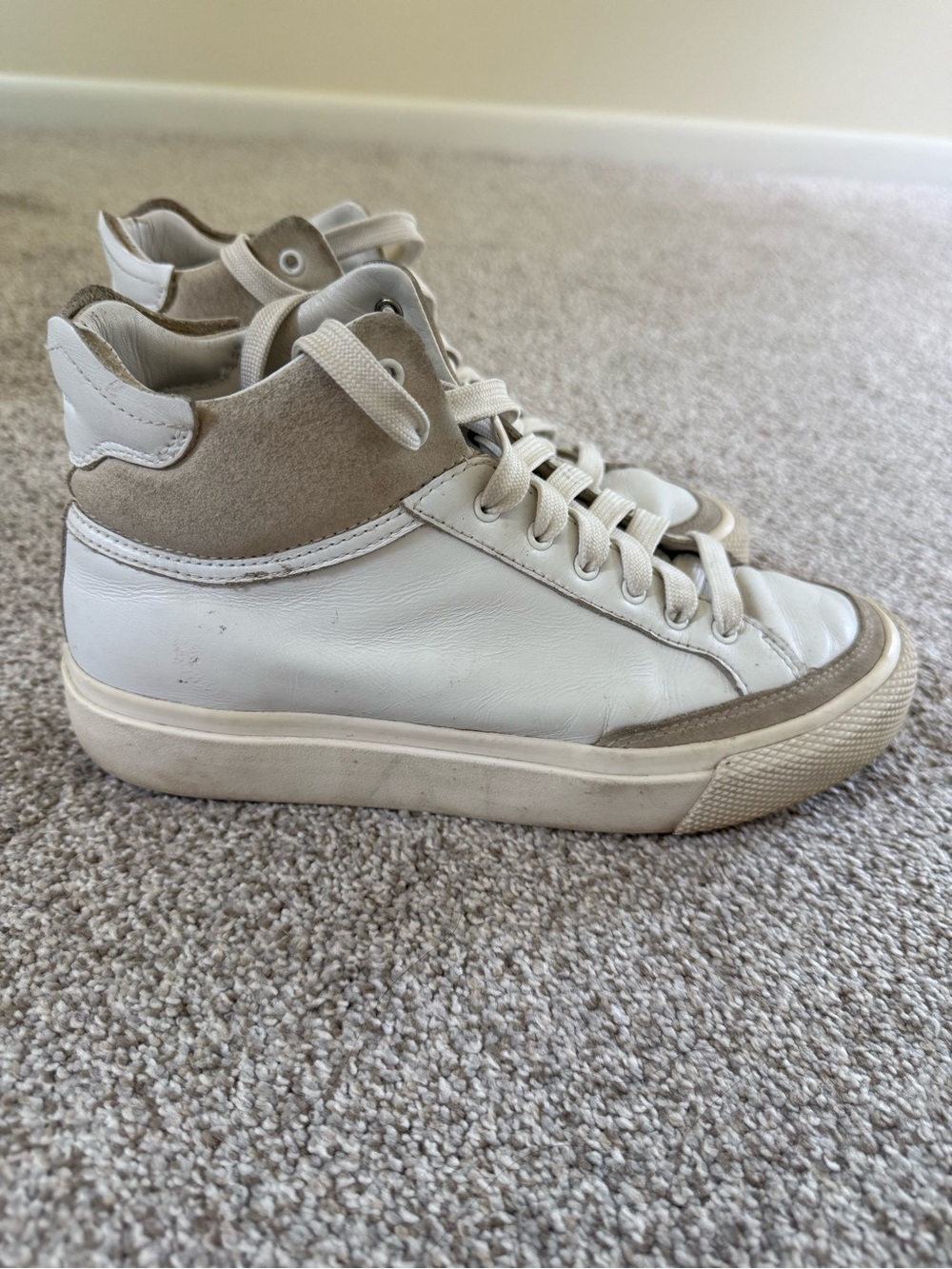 rag & bone RB Army High White with Beige Accents - Picture 4 of 8